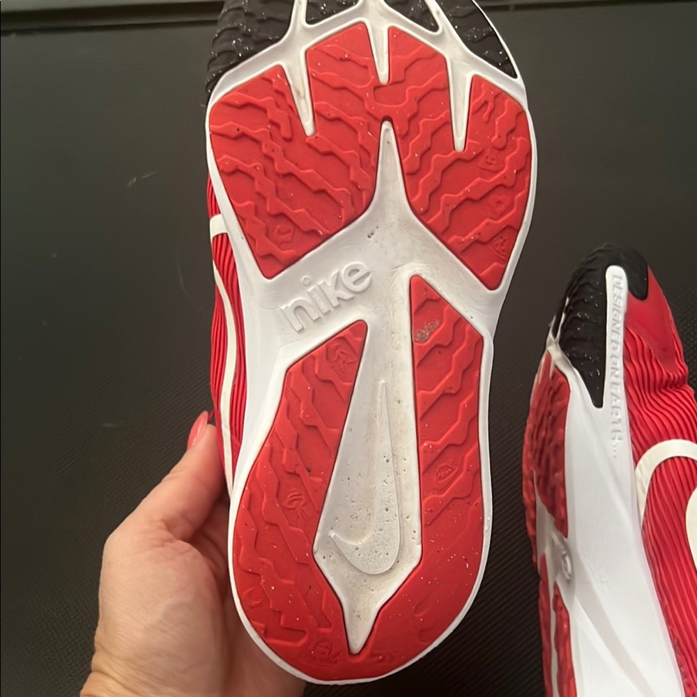Nike Kids Red and White Sneakers - Picture 5 of 5
